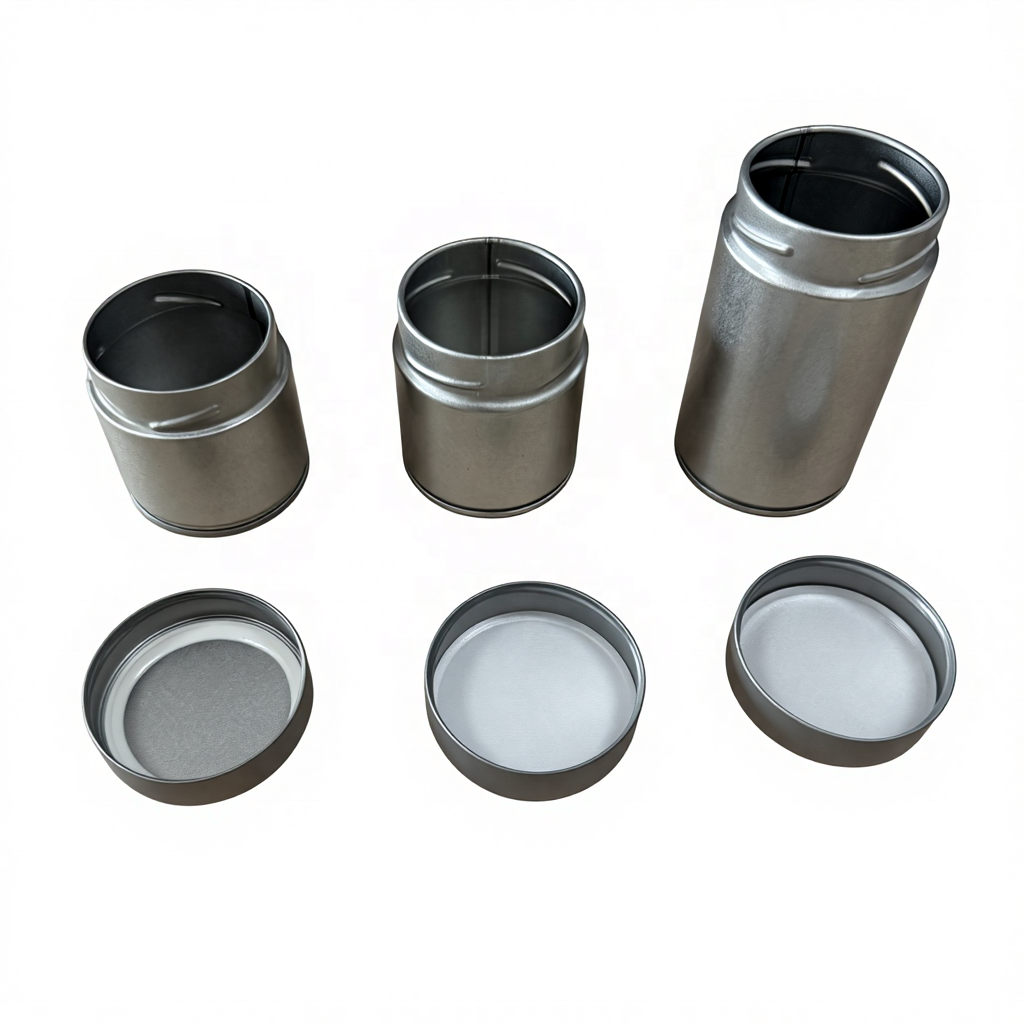 Green Silver Black Empty Matcha Tin Cans Custom Tin Box 20g 30g 50g Coffee Tea Powder Tin Container