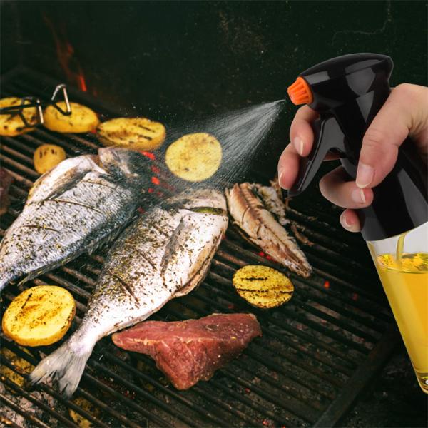 200ML Olive Oil Spray Bottle Durable Cooking Oil Plastic Bottle for Kitchen Tools