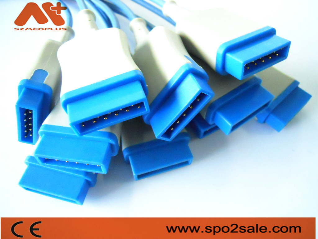Кабель Ohmeda Oximax Nellcor Spo2 кабеля GE Spo2 Marquette