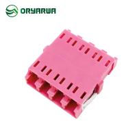 Da zircônia da luva OM4 do quadrilátero do LC da fibra ótica do adaptador flange não soldada