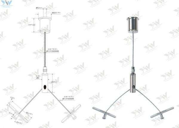 Y - Fio inoxidável do jogo 304 industriais da suspensão do fio da forma com extremidade dos pinos de madeira