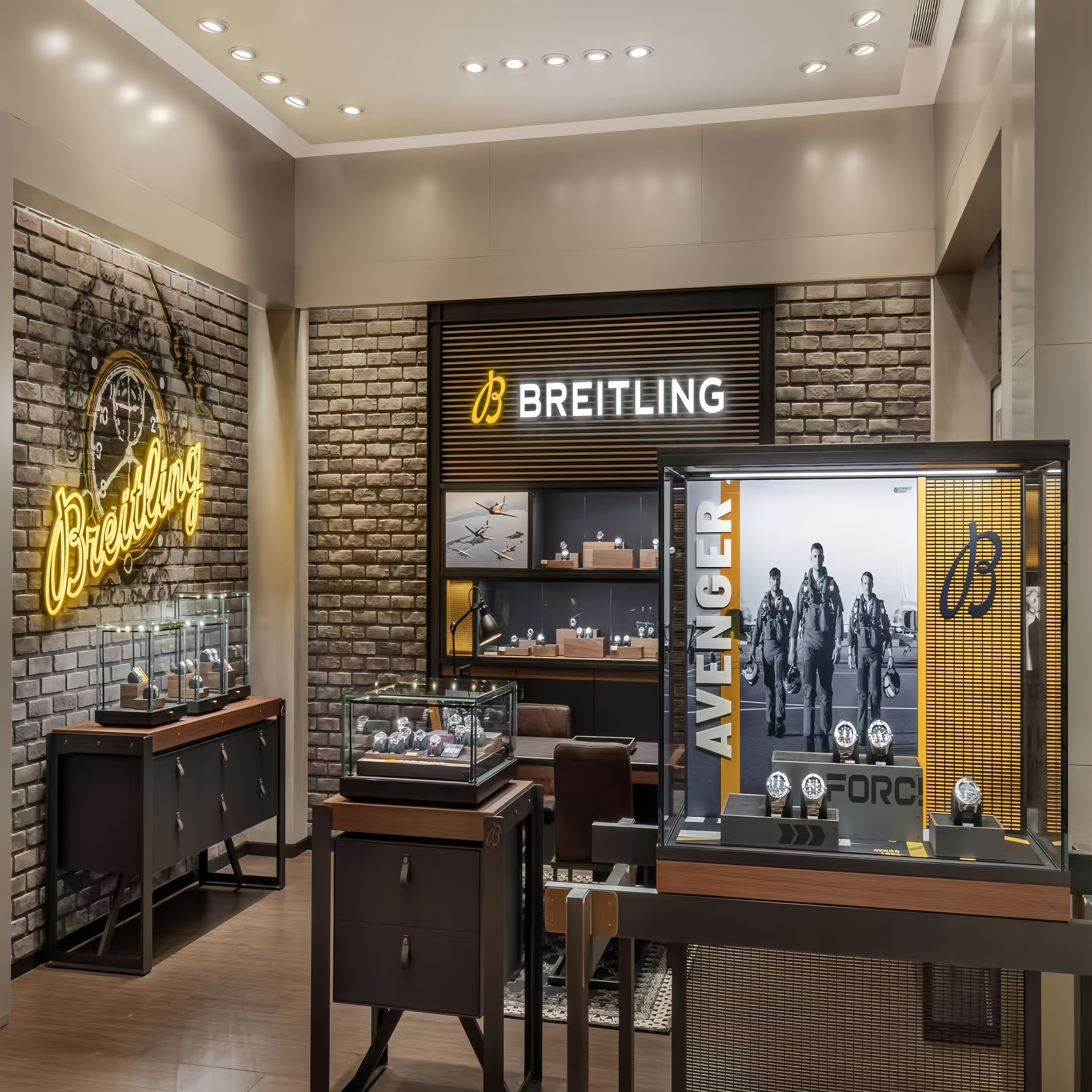Luxury Wall Glass Watch Showcase Boxvfor Shop And Retail Store Interior Design
