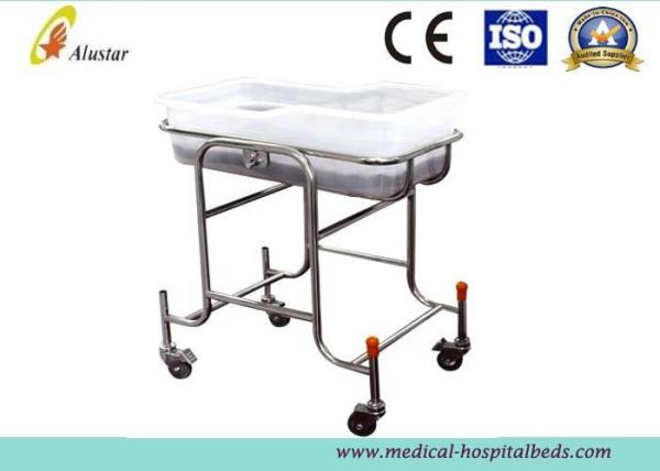 Pediatric Hospital Baby Bed For Infant , Hospital Baby Cot With Four Wheels