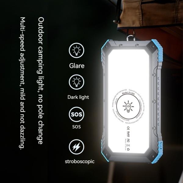 Quick Charge Support 3A Output 22.5W Solar Power Bank for Smartphones 20000mAh