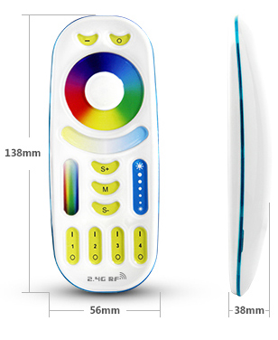 Milight 2.4GHz 4 Zone RGB+CCT Remote Controller RGB with CCT adjustable Dimmer