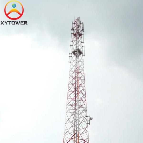 50 Meter Hot Dip Galvanized Angular 5G Internet Antenna Communication Tower