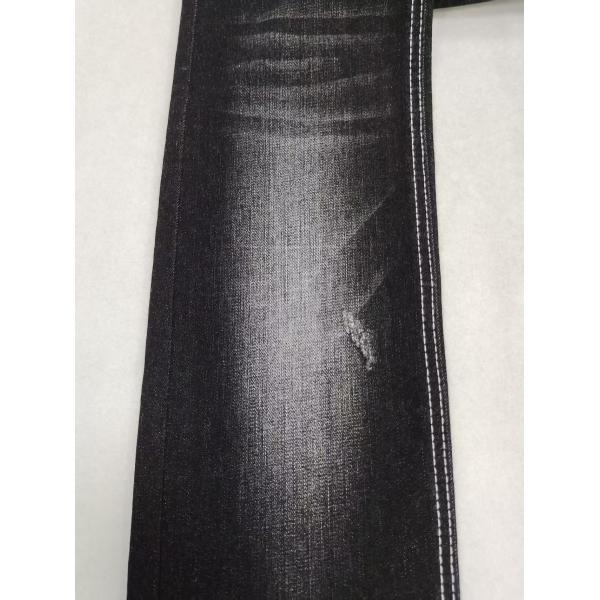 Sarga 10S 70% Algodón Tejido Vaquero de Alta Elasticidad NEGRO/NEGRO 10oz 170-172cm Para Jeans