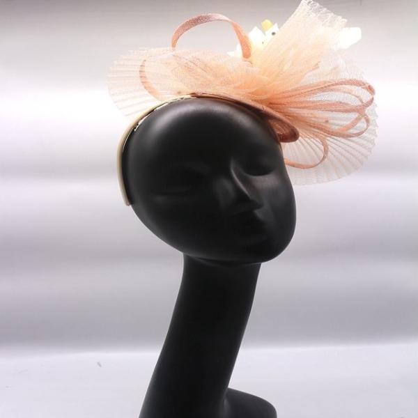 Envio UPS DHL EMS Fedex TNT Perfeitamente tingido Sinamay Base e Feather Fascinator Hat
