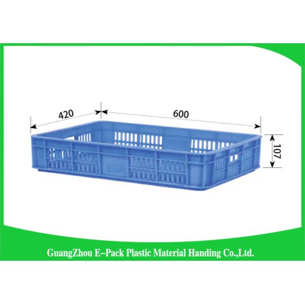 Industrial Plastic Storage Containers , Agriculture Solid Plastic Milk Crates