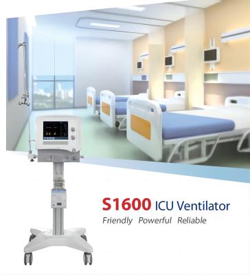 S1600 Hospital ICU Ventilator 10.4 TFT Screen ICU Breathing Machine