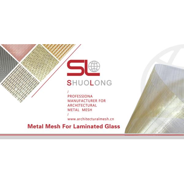 Architectural Glass Laminated Stainless Steel Wire Mesh Woven For Modern Space Dividers And Wall Cladding
