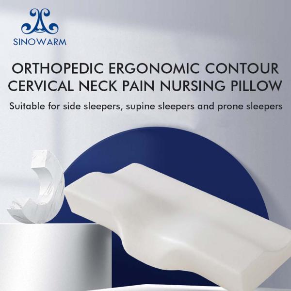 Hotel JOURM Contoured Cervical Orthopedic Memory Foam Pillow with Butterfly Shape