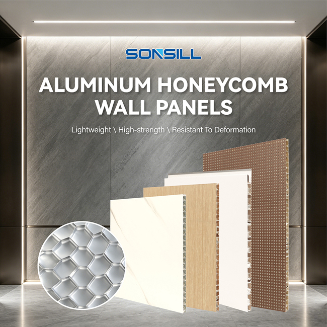 Lightweight Fire Resistant Aluminum Honeycomb Wall Panel for Commercial Buildings