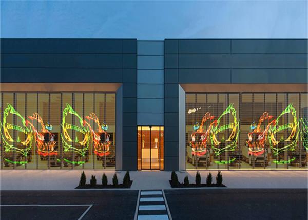 P3.9-7.8 Full Color Transparent LED Screens Outdoor Window Video For Advertising