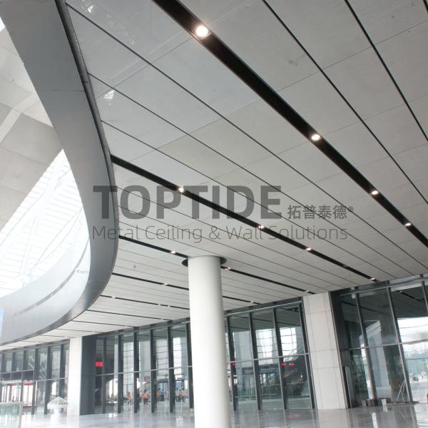 0.6mm Thick Aluminum Ceiling Board Powder Coated Decorative Pressed Metal Sheets 300×300mm