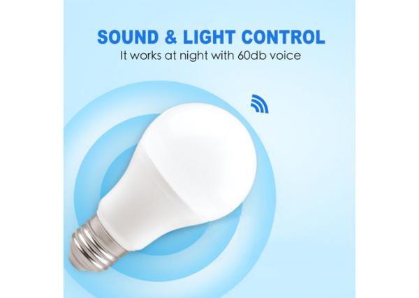 ROHS 9W Sensor Energy Saving LED Bulb Dia60*110mm Sound Control