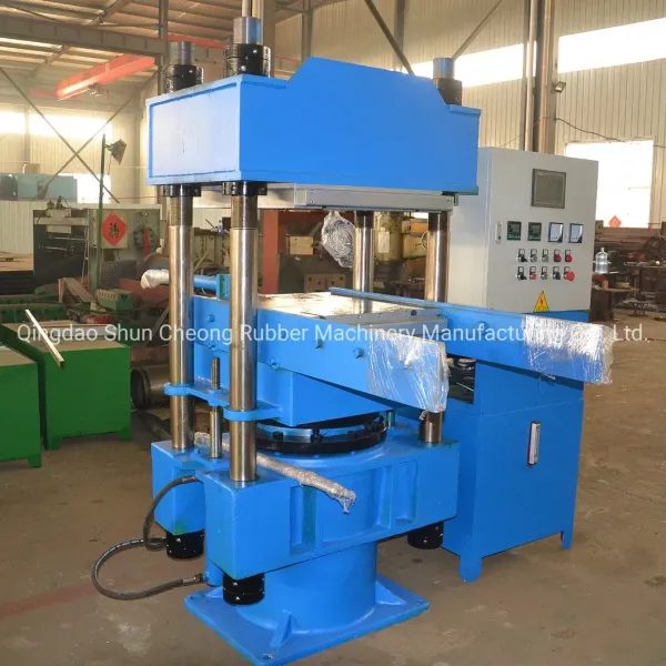 PLC Control Rubber Vulcanizing Press with 1.00 MN Total Pressure and Electric Heating for Silicone Products