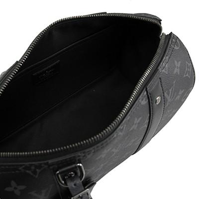 Cruz clássica da lona do jacquard do saco da CIDADE KEEPALL do LV do eclipse do monograma - saco de Boston do corpo