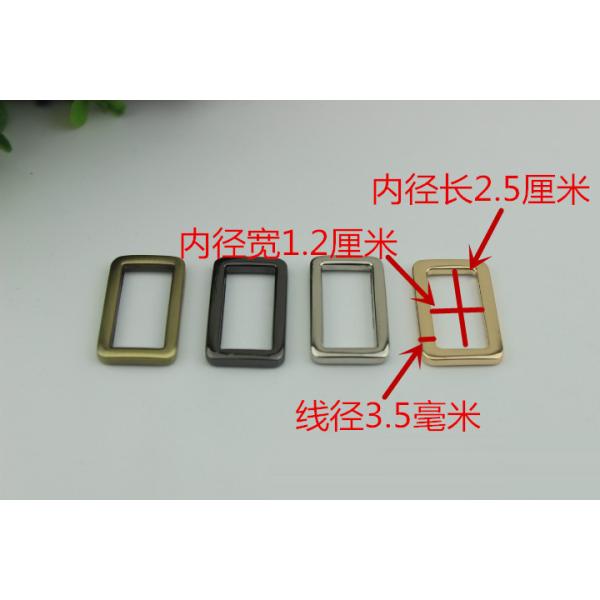 Wholesale Factory Made Thickness 3.5 MM Zinc Alloy Metal Square Buckle For Handbag