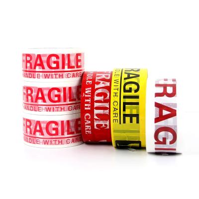 Custom Brown BOPP Printed Carton Sealing Packing Tape Single Sided Fragile