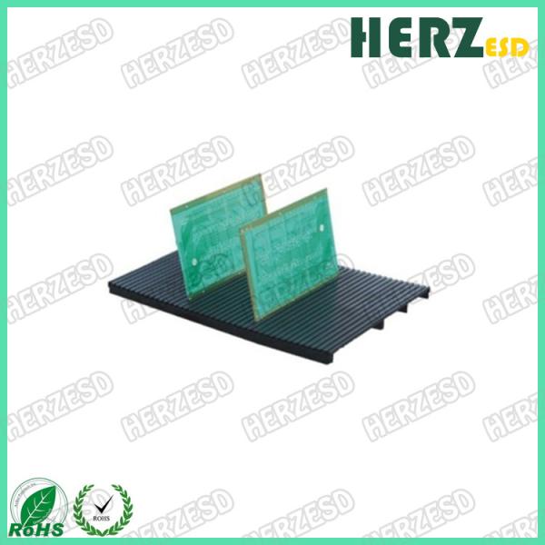 ESD PCB Racks Plastic PCB Tray Anti Static Black PCB Holder