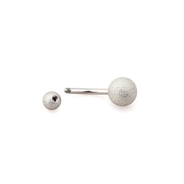 Belly button ring matt silver gold black navel ring two balls barbell body piercing jewelry free sample