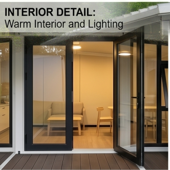 Sleek 20ft Gable Roof Expandable Living Container Home With Full View Balcony Terrace