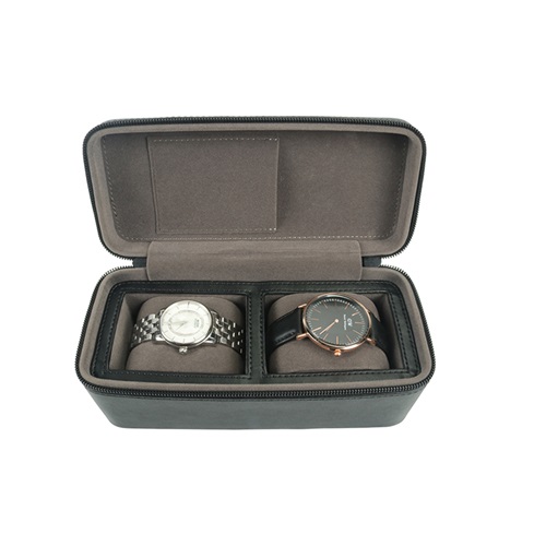 Two-piece Suit Factory Handmade high quality Leather Watch Box cheap Man And Woman Watch Display Box