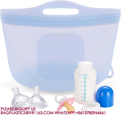 Microwave Steam Bags Bottles Reusable Silicone Microwave Steam Bags For Baby Bottles