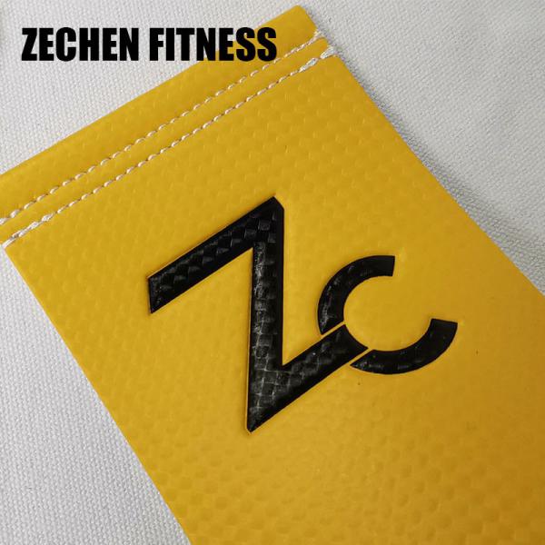 Palm Yellow Fingerless Crossfit Grips Gymnastics Carbon Fiber Leather Fitness Protect