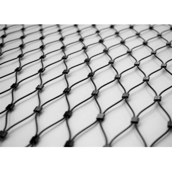 Durable Stainless Steel Ferrule Mesh , Hand Woven black Wire Mesh