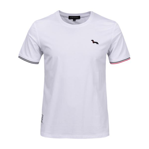 Summer Fashionable Mens T Shirts / Breathable Polo Shirts Short Sleeve