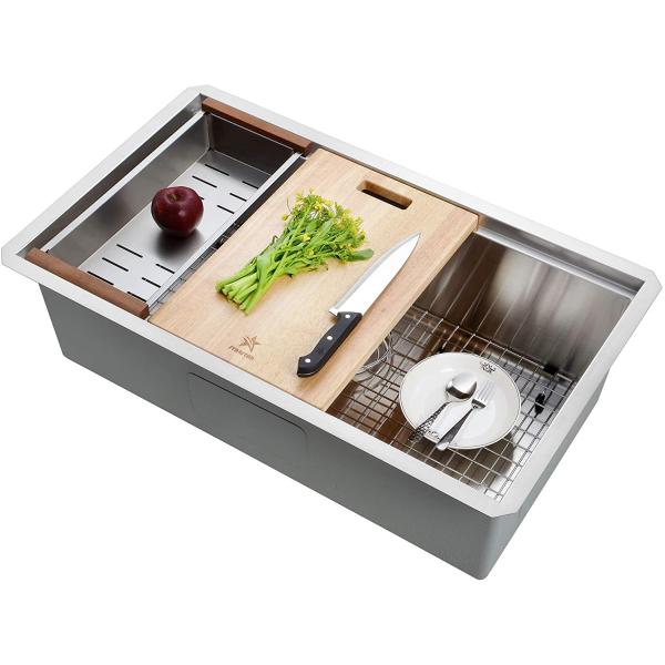 Раковина рабочего места кухни нержавеющей стали нормального размера с аксессуарами