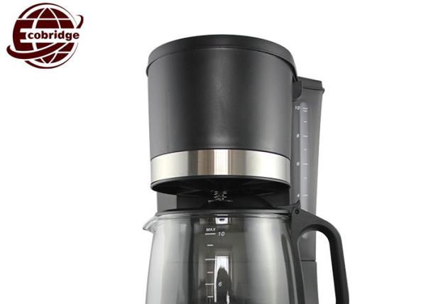 Custom Black 1.2L Mini Coffee Machine With Jug 225*180*295mm RoHS ETL Approved