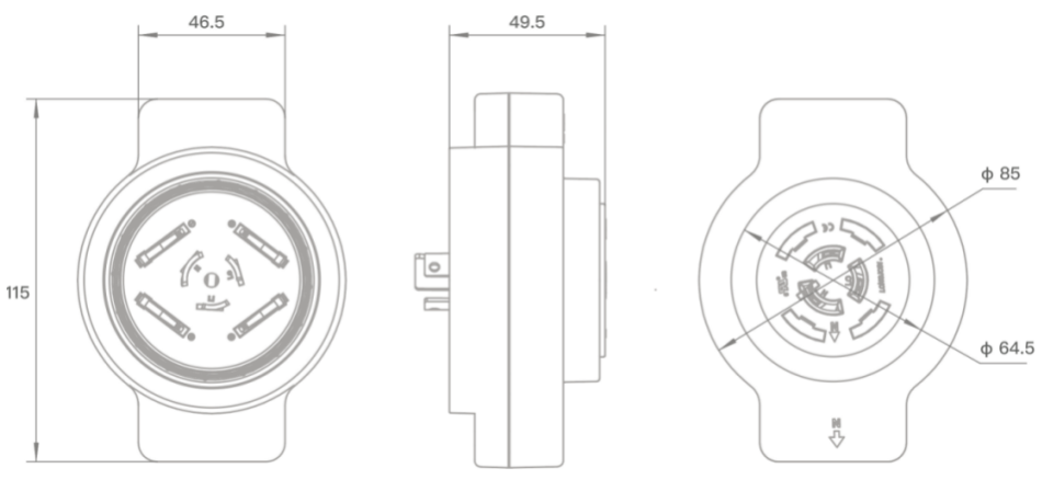 Built In Surge Protection Adapter NEMA Socket 7P 347VAC And 480VAC Versions