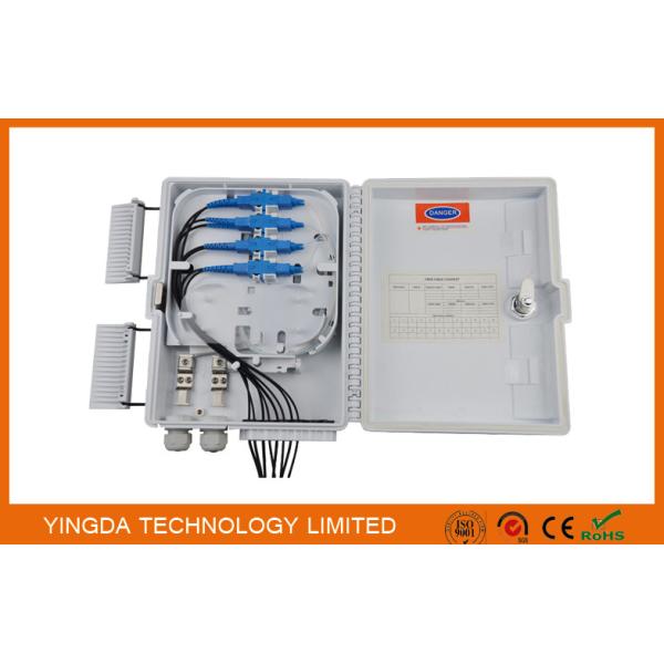 12 al aire libre quitan el corazón a la caja de distribución de la fibra óptica/a la caja terminal de Ftth para el adaptador óptico del SC del divisor 1x8