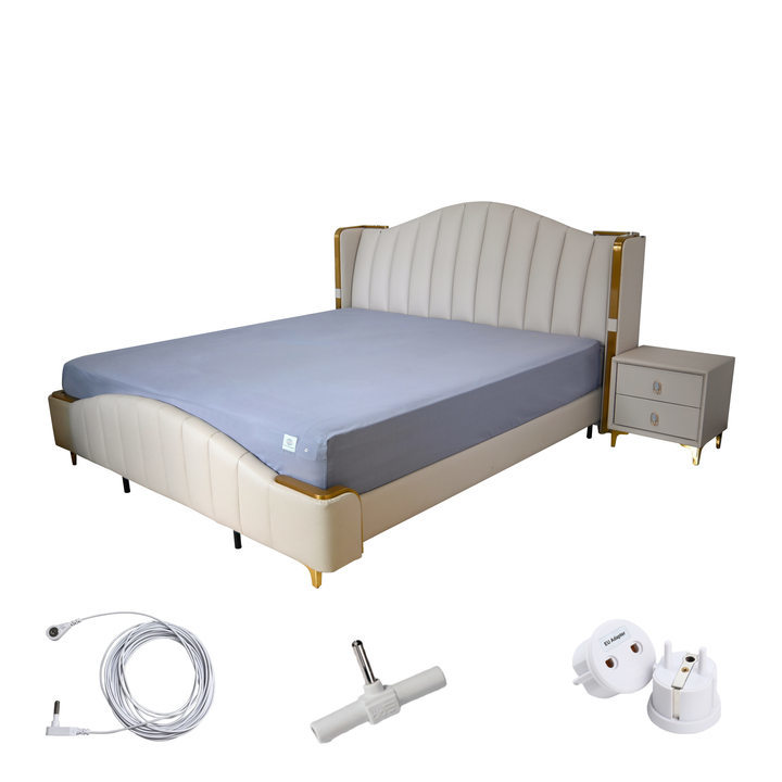 Factory Best Grounding Sheets Earthing Fitted Sheet Bed Grey 1.5ft Ground Cable for Earthing Improve Health Earthing Sheet