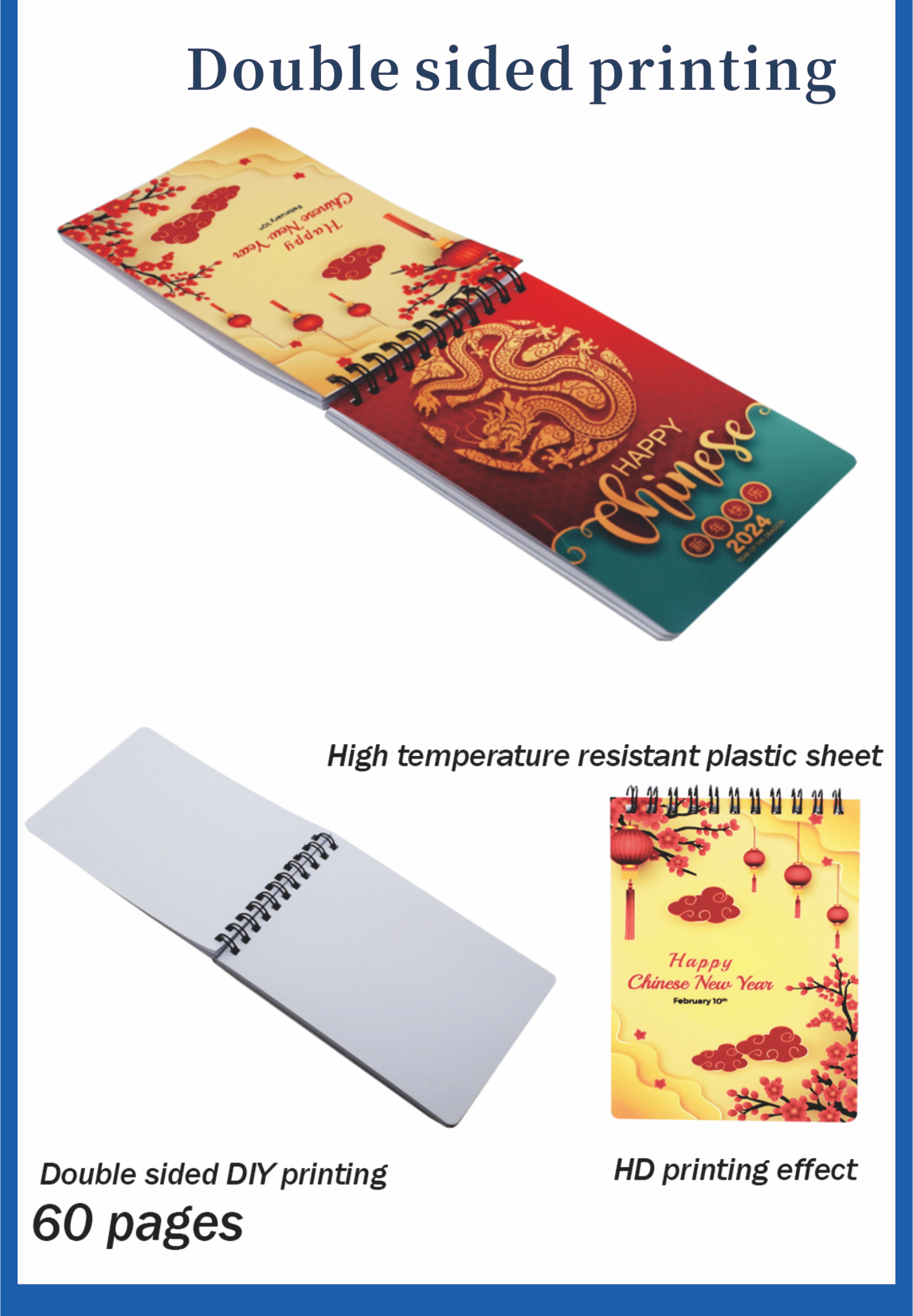 Custom Premium Soft A6 PET Notebook Blanks New Design Portable Spiral Notebooks Personalized Sublimation Notebook Blank