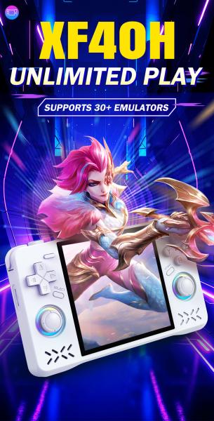 XF40H Retro Handheld Video Game Console 4 Inch IPS Screen Classic Portable Pocket Video Player Boy Gift