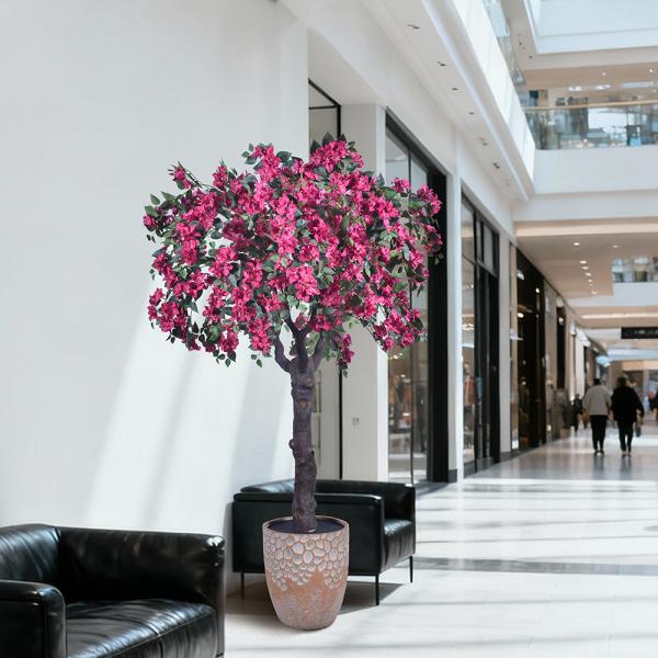 Artificial Plants Nearly Natural Artificial Bougainvillea pink Flowers Christmas Holiday Decoration Tree