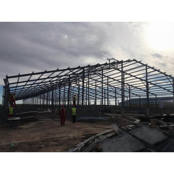 Large Span Prefabricated/Prefab H Beam Design Building Metal Q355/Q235 Factory Warehouse Workshop Steel Structure