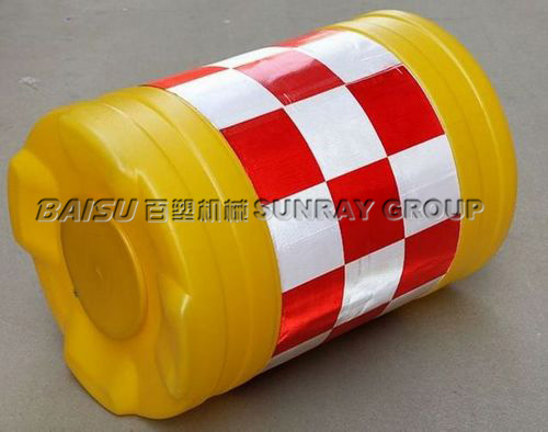 Anti Crash Plastic Water filled Crash Barrel Traffic Drum / Reflective Drum With Light