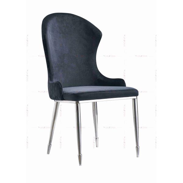 Piernas de acero inoxidables del diseño de lujo de la tela de YUNZONN que cenan la silla