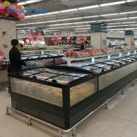 Congelador comercial da porta deslizante, congelador superior de vidro da ilha do líquido refrigerante R290