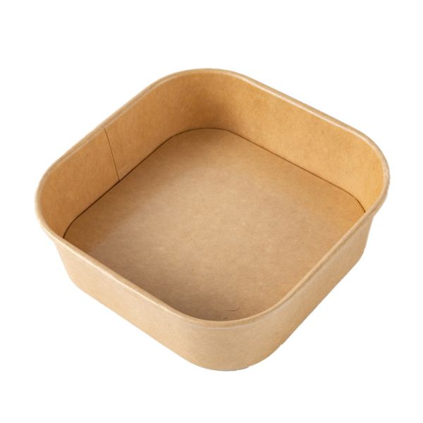Thickened Leak Proof Kraft Paper Meal Box Eco Friendly Disposable Food Container Takeout Picnic