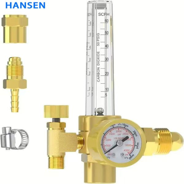 Flowmeter Regulator ，Gas Flow Gauge Regulator ，Argon CO2 Welding Gas Regulator with Flow Meter ，Welder Cylinder Pressure Reducer ，Gas Flow Controller for MIG TIG Welding ，Torch Gas Regulating Valve