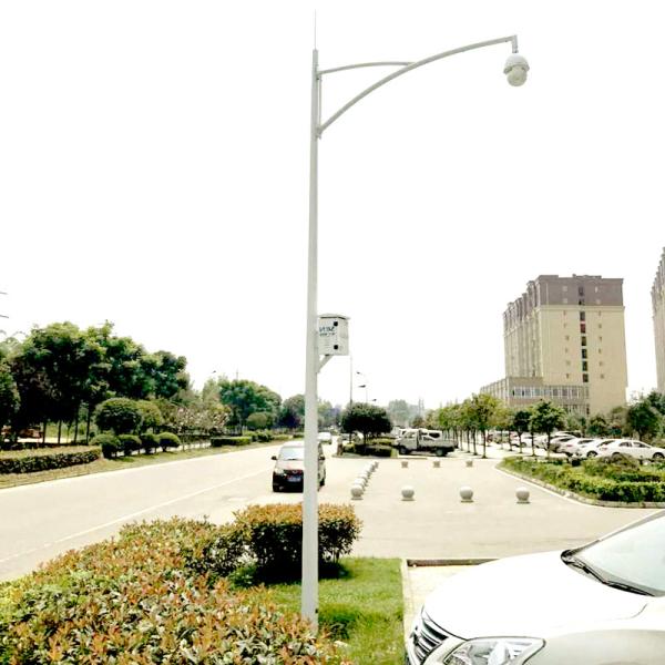 6m High Galvanized Steel CCTV Camera Poles For Public Security Monitor
