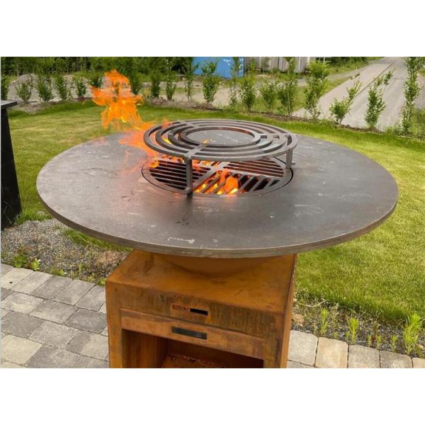 Europe Garden Kitchens Fire Pit Barbeque Corten Steel Outdoor Charcoal Bbq Grill