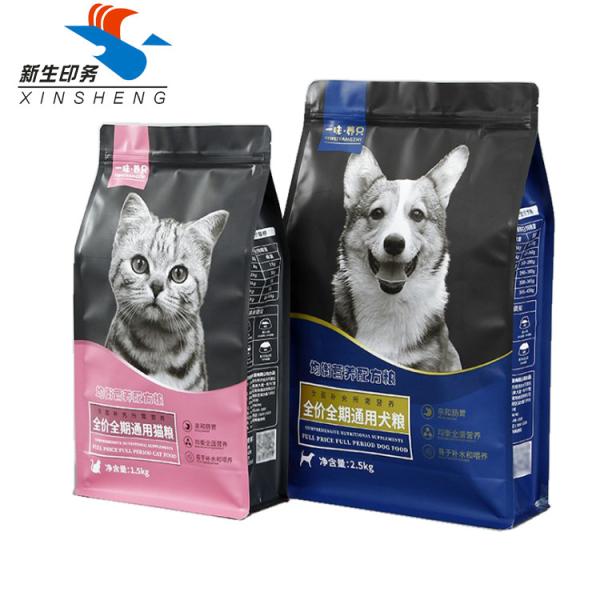 El acondicionamiento de los alimentos plástico inferior plano modificado para requisitos particulares de perro de Cat Food Bag VMPET MOPP laminó