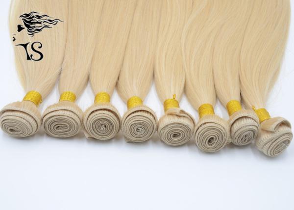 Straight Blonde Colour 613 Human Hair Extensions With 6A 100% Ukraine Hair